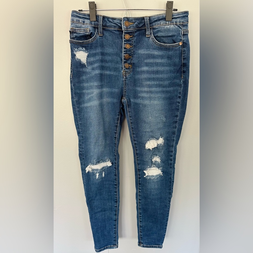 Judy Blue Skinny Distressed Jeans Size 11